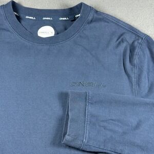 O'Neill Mens Long Sleeve T-Shirt‎ Large Blue Cotton Regular Fit Embroidered Logo